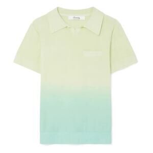 NWT Bonpoint 12 Amri Knitted Polo Shirt Short Sleeve Sweater Pale Yellow